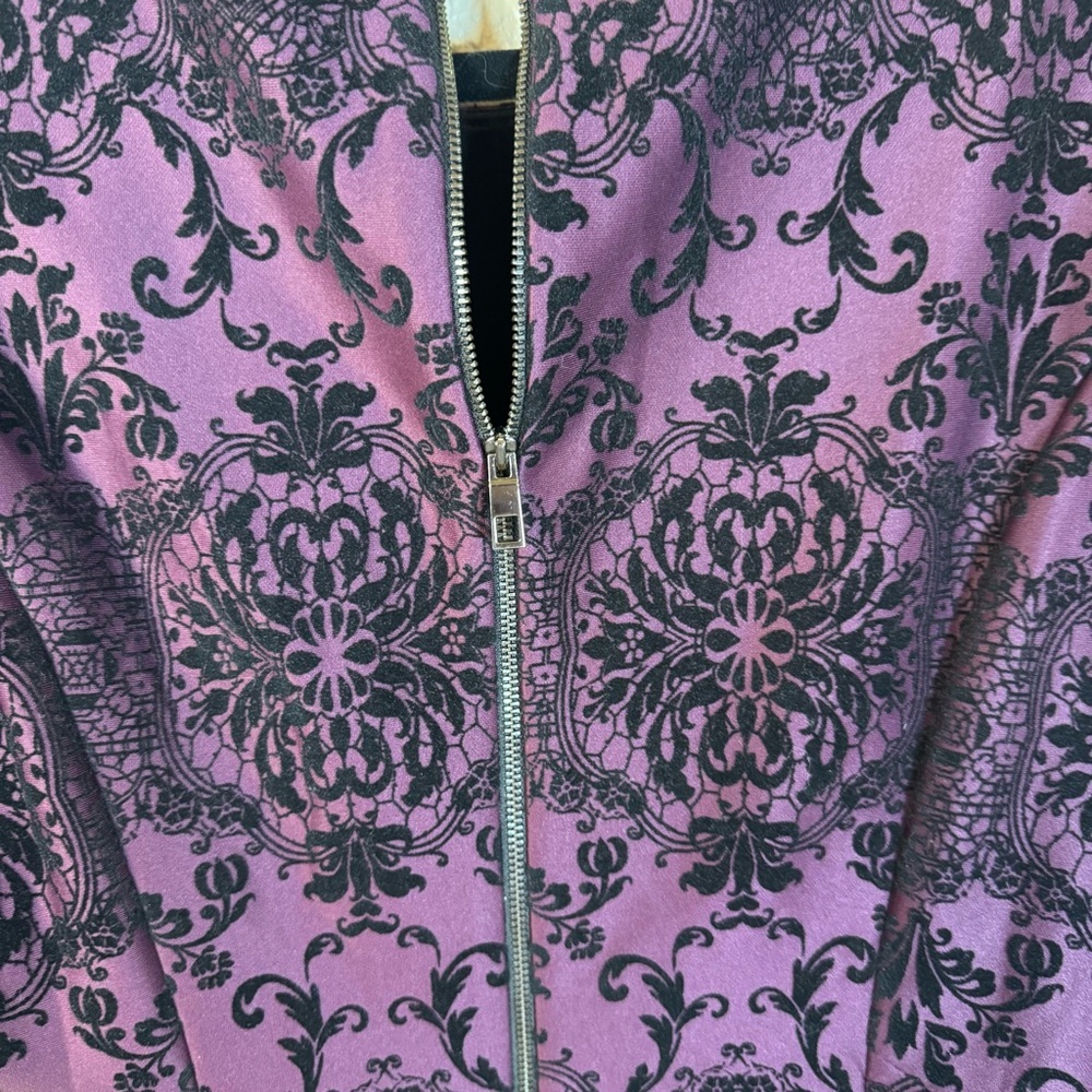 Vince Camuto Burgundy and Black Damask Dress - Picture 8 of 10